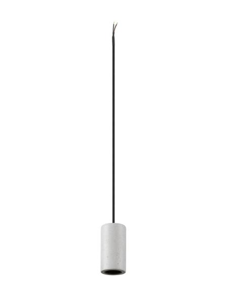 FITU PD, E27, stone, Pendelleuchte, Pendellänge 500 cm, offenes Kabelende, 1 x max. 15 W, grau