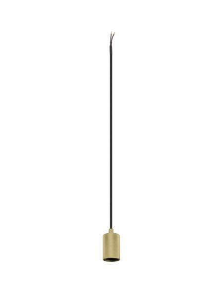 FITU PD, E27, ribbed, Pendelleuchte, Pendellänge 500 cm, offenes Kabelende, 1 x max. 15 W, gold