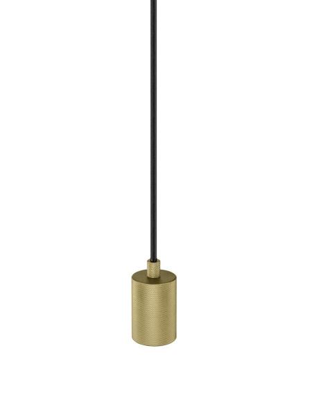 FITU PD, E27, ribbed, Pendelleuchte, Pendellänge 500 cm, offenes Kabelende, 1 x max. 15 W, gold