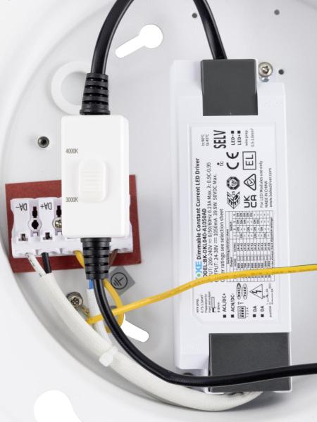 PANEL 60, Deckenaufbauleuchte, rund, DALI, 3000/4000K, 29 W, 90°, weiß