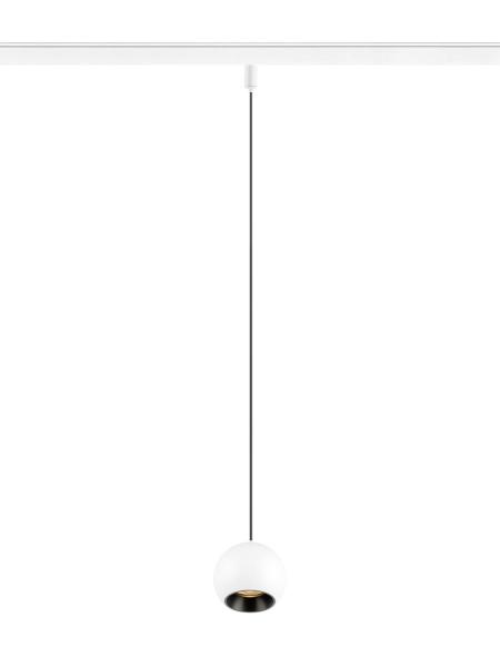 LIGHT EYE® 2.0, 48V Pendelleuchte, DALI, Pendellänge 200 cm, 2700K, 30°, weiß / schwarz