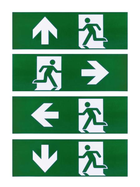 P-LIGHT, 4er Set,Piktogrammfolie, B: 10 H: 30 cm, grün