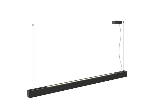 GLENOS® PRO, Pendelleuchte, 1,5m, DALI, UGR16, Pendellänge 210 cm, 3000K, 75°, schwarz