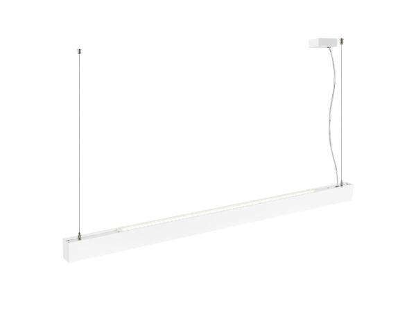 GLENOS® PRO, Pendelleuchte, 1,5m, DALI, UGR16, Pendellänge 210 cm, 4000K, 75°, weiß / schwarz