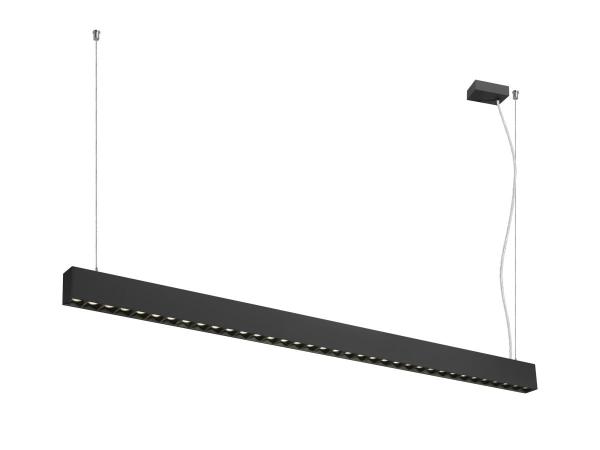 GLENOS® PRO, Pendelleuchte, 1,5m, DALI, UGR16, Pendellänge 210 cm, 4000K, 75°, schwarz