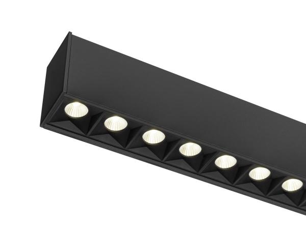 GLENOS® PRO, Pendelleuchte, 1,5m, DALI, UGR16, Pendellänge 210 cm, 4000K, 75°, schwarz