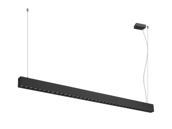 GLENOS® PRO, Pendelleuchte, 1,5m, DALI, UGR16, Pendellänge 210 cm, 4000K, 75°, schwarz