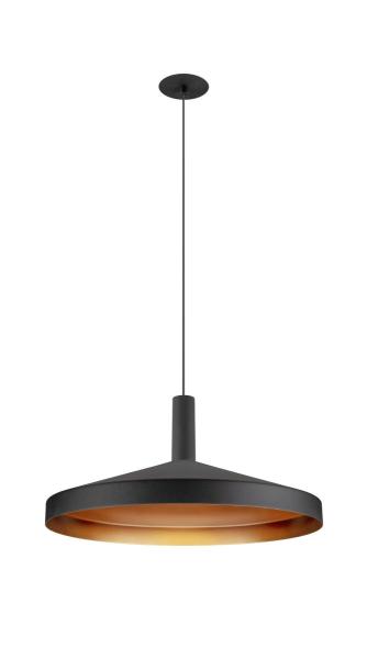 LALU® SET, Pendelleuchte, LED Base, TETRA 36, PHASE, Recessed, Pendellänge 200 cm, 2700/3000 K, 40°, schwarz