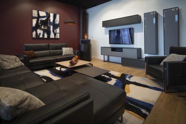 LALU® SET, Pendelleuchte, LED Base, TETRA 36, PHASE, Recessed, Pendellänge 200 cm, 2700/3000 K, 40°, schwarz