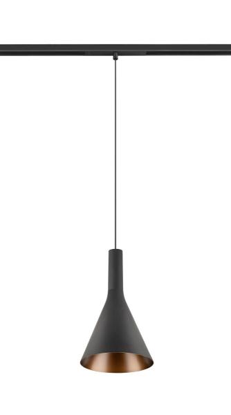 LALU® SET, 48V Pendelleuchte, LED Base, CONE 15, DALI, Pendellänge 200 cm, 2700/3000K, 40°, schwarz