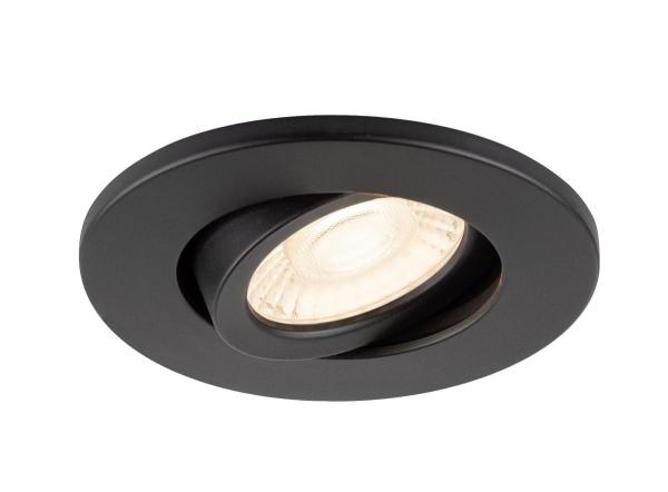 UNIVERSAL DOWNLIGHT MOVE, Einbauleuchte mit Abdeckung, PHASE, 2700/3000/4000/6500K, IP20, schwenkbar, schwarz