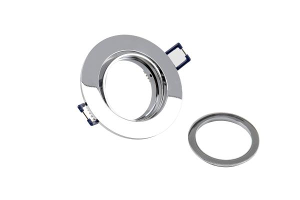 Einbaustrahler - Samsola, Round, glänzend, Silber