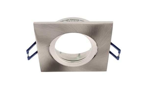 Einbaustrahler - Samsola, Square, gebürstet, Silber