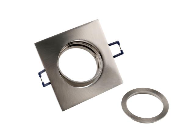 Einbaustrahler - Samsola, Square, gebürstet, Silber