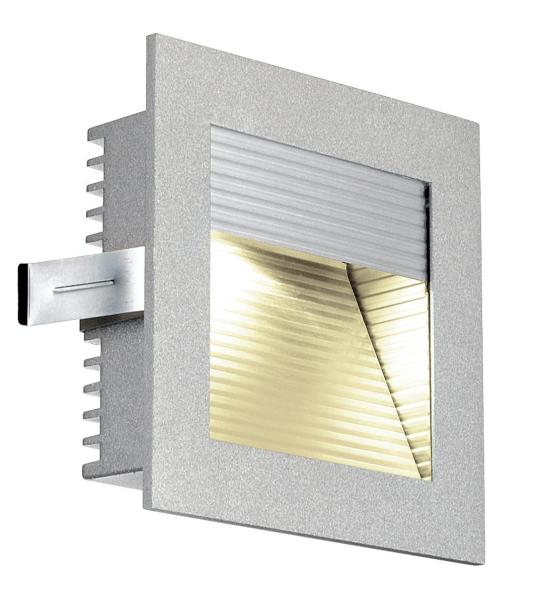 FRAME CURVE, Einbauleuchte, LED, 3000 K, eckig, silbergrau, inkl. Blattfedern