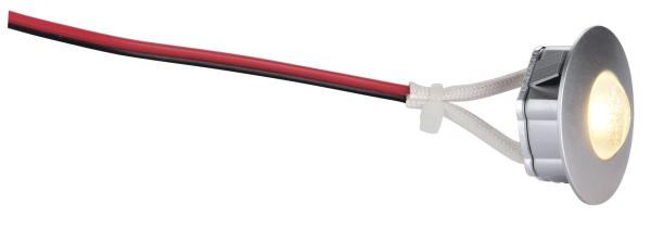 DEKLED, Einbauleuchte, LED, 3000 K, rund, silber metallic, 1 W