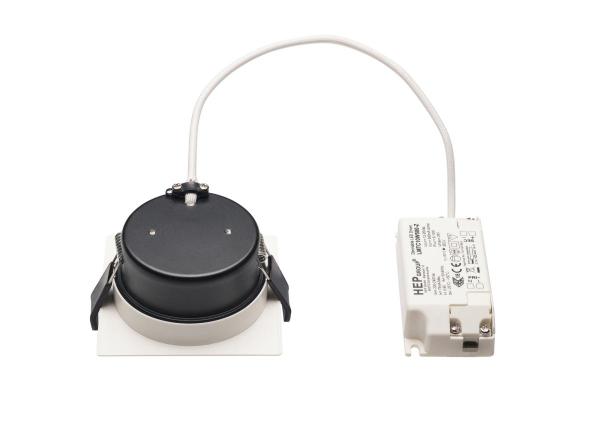 VERLUX, Einbauleuchte, LED, 3000 K, mattweiß, L/B/T 8,5/8,5/4,5 cm, 10 W