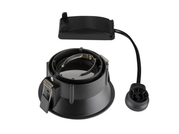 HORN, Einbauleuchte, QPAR51, rund, schwarz matt, max. 50 W, inkl. Clipfedern