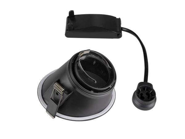 HORN, Einbauleuchte, QPAR51, rund, schwarz matt, max. 25 W, inkl. Clipfedern