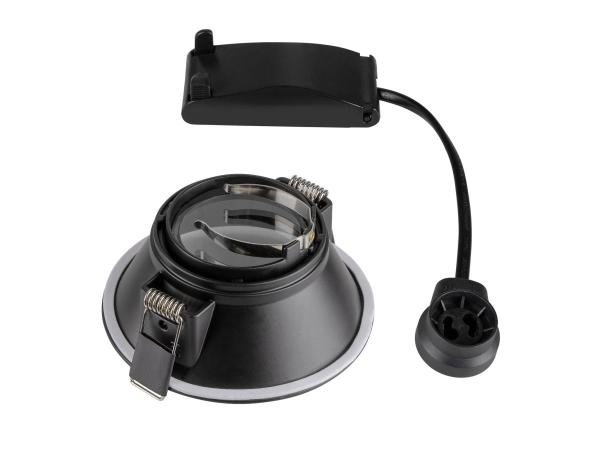 HORN, Einbauleuchte, QPAR51, rund, schwarz matt, max. 25 W, inkl. Clipfedern