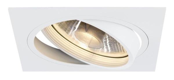 NEW TRIA 150, Einbauleuchte, einflammig, QPAR111, eckig, weiß matt, max. 75 W, inkl. Blattfedern