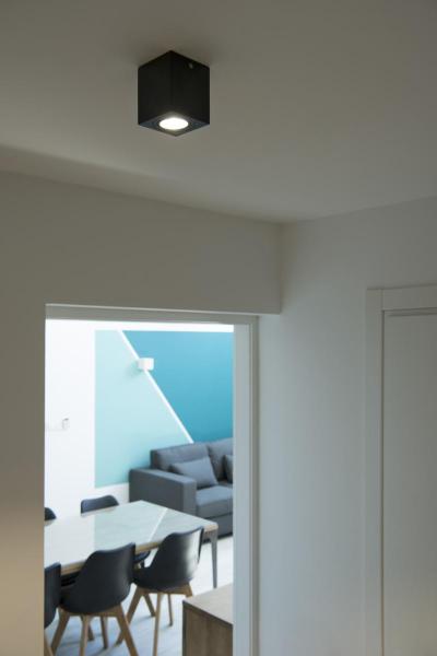 TRILEDO, Deckenleuchte, LED, 3000 K, eckig, schwarz matt, 38°, 6,2 W, inkl. Treiber