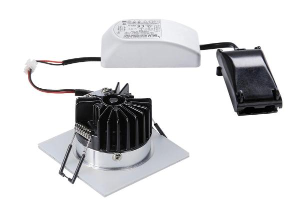 PATTA-I, Einbauleuchte, LED, 3000 K, eckig, aluminium gebürstet, 38°, inkl. Treiber