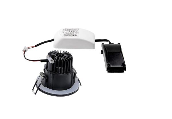 PATTA-F, Einbauleuchte, LED, 3000 K, rund, schwarz, 38°, inkl. Treiber