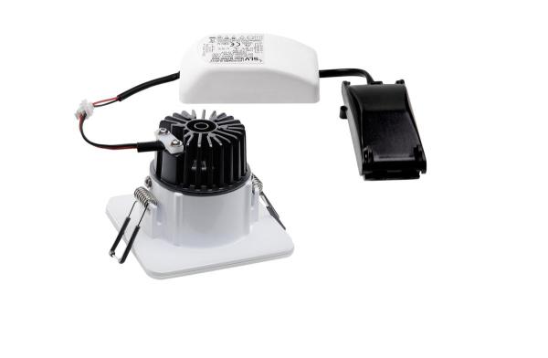 PATTA-F, Einbauleuchte, LED, 3000 K, eckig, weiß, 38°, inkl. Treiber