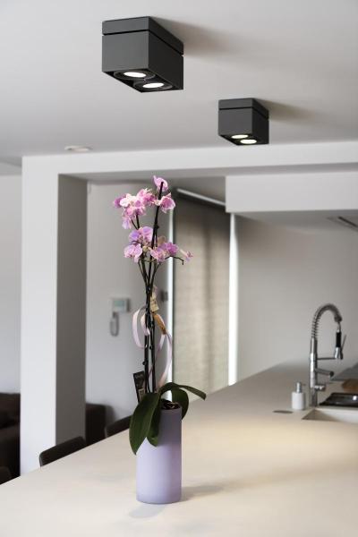 KARDAMOD, Deckenleuchte, zweiflammig, QPAR111, rechteckig, schwarz matt, max. 150 W