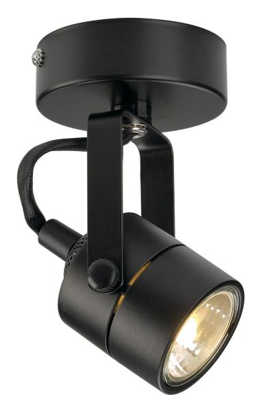 SPOT 79, Wand- und Deckenleuchte, QPAR51, rund, schwarz, 230V, max. 50 W