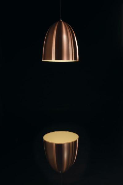 PARA CONE 30, Pendelleuchte, TC-(D,H,T,Q)SE, rund, kupferfarben gebürstet, Ø 30 cm, max. 60 W