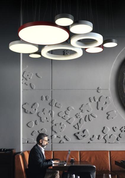 MEDO RING 90, Pendelleuchte, LED, weiß, Ø 90 cm, inkl. LED-Treiber