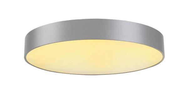 MEDO 60, Deckenleuchte, LED, 3000 K, rund, silbergrau, Ø 60 cm, zur Pendelleuchte umrüstbar, 38 W