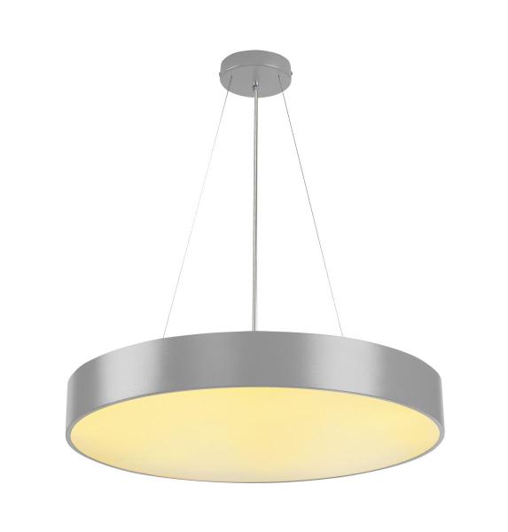MEDO 60, Deckenleuchte, LED, 3000 K, rund, silbergrau, Ø 60 cm, zur Pendelleuchte umrüstbar, 38 W