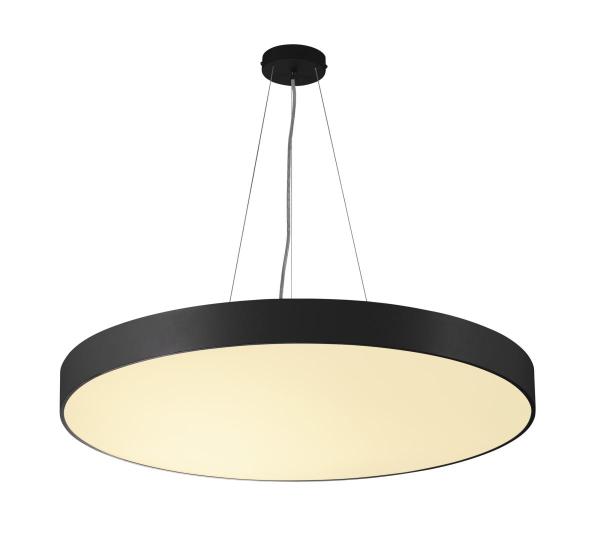 MEDO 90, Deckenleuchte, LED, 3000 K, rund, schwarz, Ø 90 cm, zur Pendelleuchte umrüstbar, 120 W