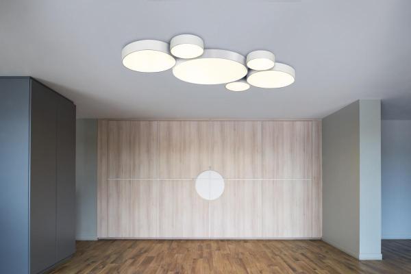 MEDO 90, Deckenleuchte, LED, 3000 K, rund, weiß, Ø 90 cm, zur Pendelleuchte umrüstbar, 120 W