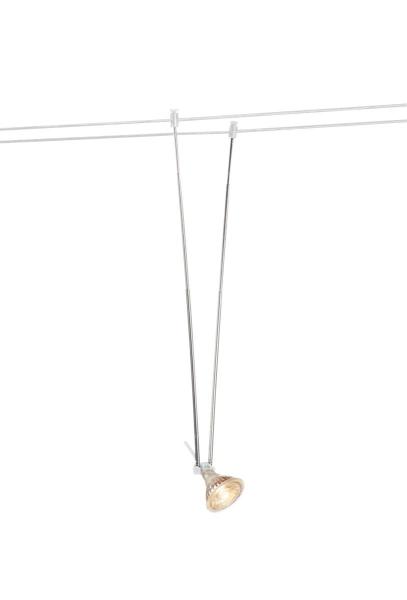 TELESKOP, Seilleuchte für TENSEO Niedervolt-Seilsystem, QR-C51, weiß, B/H/T 4,5/21-52/1 cm