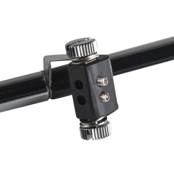 COSMIC, Lampenhalter für TENSEO Niedervolt-Seilsystem, QR-C51, schwarz, schwenkbar, 2 Stück