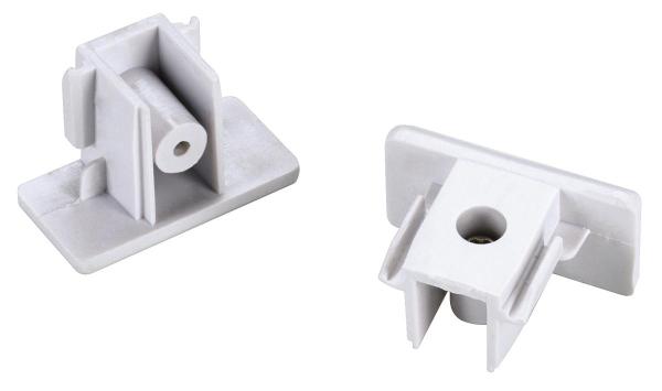 ENDKAPPEN, für Hochvolt 1Phasen-Aufbauschiene, weiß, 2 Stück