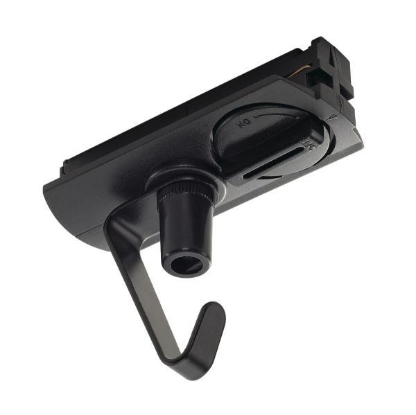 ADAPTER, für Hochvolt-Stromschiene 1Phasen, schwarz, elektrisch, mit Haken