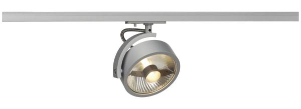 KALU TRACK, Spot für Hochvolt-Stromschiene 1Phasen, QPAR111, silbergrau, inkl.1Phasen-Adapter