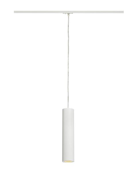 ENOLA B, Pendelleuchte für Hochvolt-Stromschiene 1Phasen, QPAR51, weiß, max. 50 W, inkl. 1Phasen-Adapter weiß