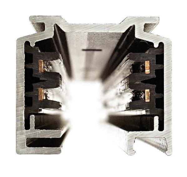 EUTRAC 3PHASEN-AUFBAUSCHIENE, Hochvoltschiene, schwarz, 1 m