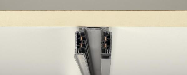 EUTRAC 3PHASEN-AUFBAUSCHIENE, Hochvoltschiene, silbergrau, 1 m