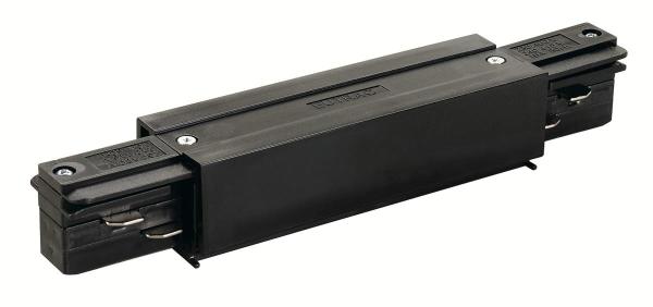 EUTRAC Längsverbinder mit Einspeisemöglichkeit, schwarz