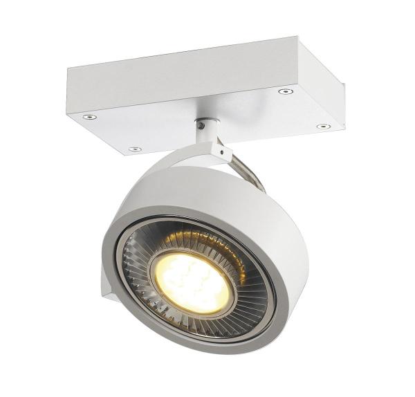 KALU, Wand- und Deckenleuchte, einflammig, QPAR111, rund, weiß matt, max. 75 W