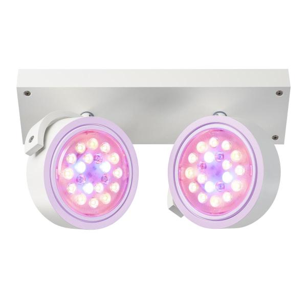 KALU, Wand- und Deckenleuchte, zweiflammig, QPAR111, rund, weiß matt, max. 150 W