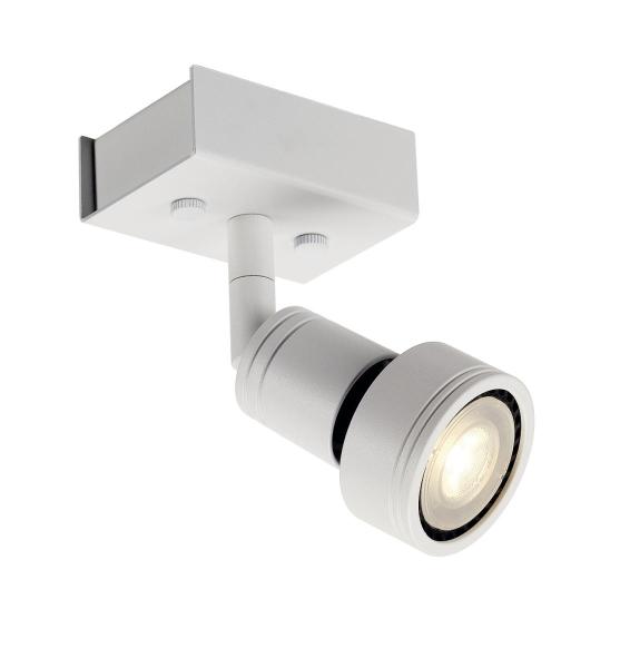 PURI, Wand- und Deckenleuchte, einflammig, QPAR51, weiß matt, max. 50 W, mit Dekoring