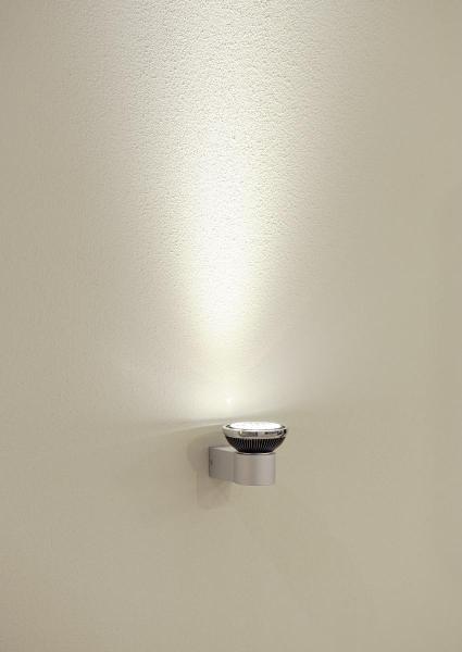 PURI, Wand- und Deckenleuchte, einflammig, QPAR51, weiß matt, max. 50 W, mit Dekoring